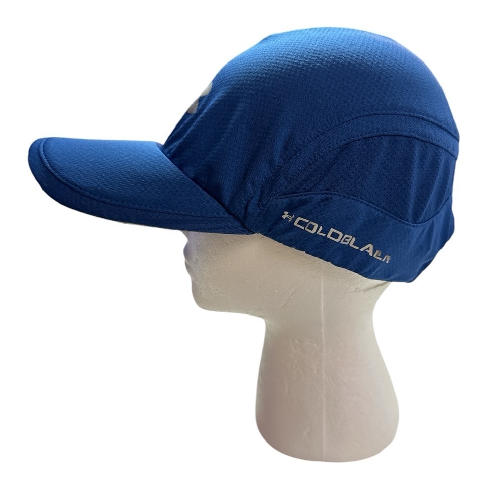 Under Armour Blue Cold Black Runner’s Ball-cap Outdoor OS